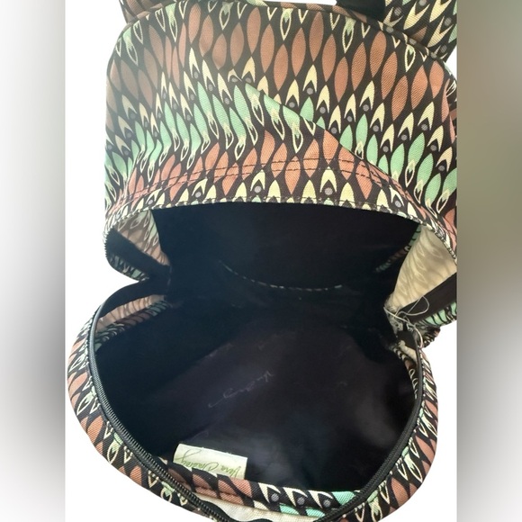Vera BradleySuerra Stream Patterned Backpack Large in green brown cream & gray - Picture 2 of 11